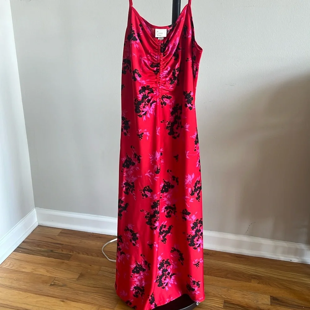 Target Ruched Slip Dress - Picture 1 of 4